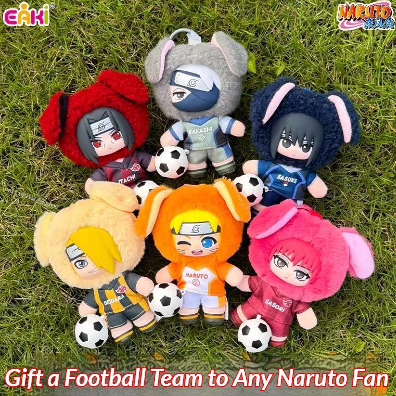 Original EAKI Naruto Football Showdown Series Trendy Blind Box Model Sport Toy Collection Pendant Decoration Surprise Gift