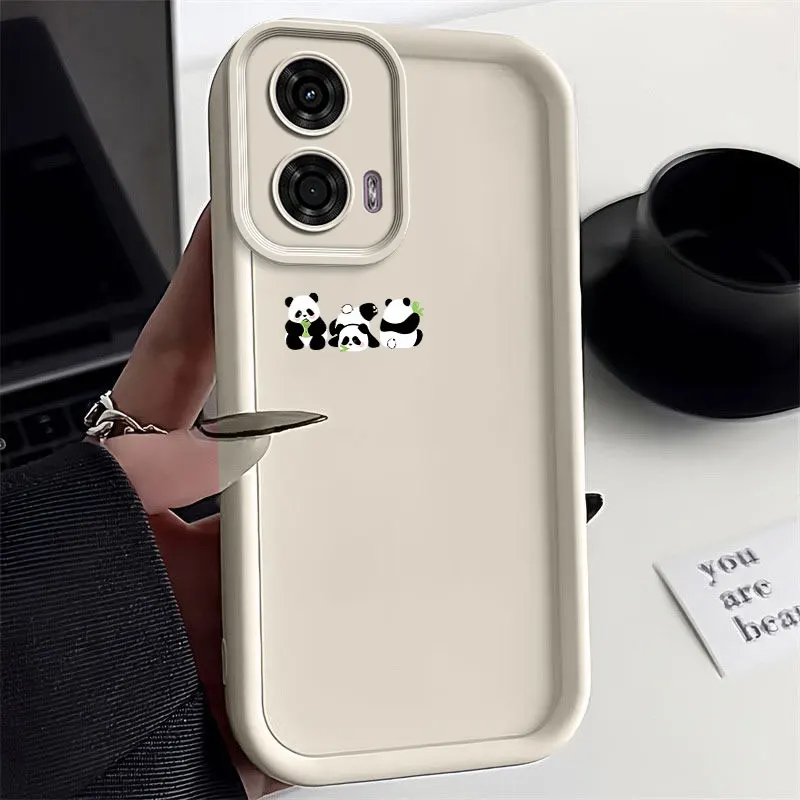 G24 Three Pandas Sky Eye Ladder Phone Case For Motorola Moto G24 Cover