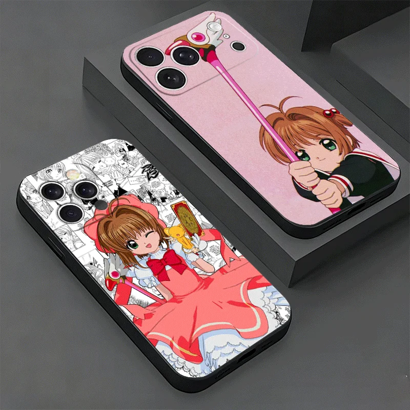 CardCaptor Sakura Anime Phone Case For iPhone 18 17 16 15 Plus 14 Pro Max 17E 16E 11 13 12 Mini XS X 7 SE Pattern Cover 17 Air 1