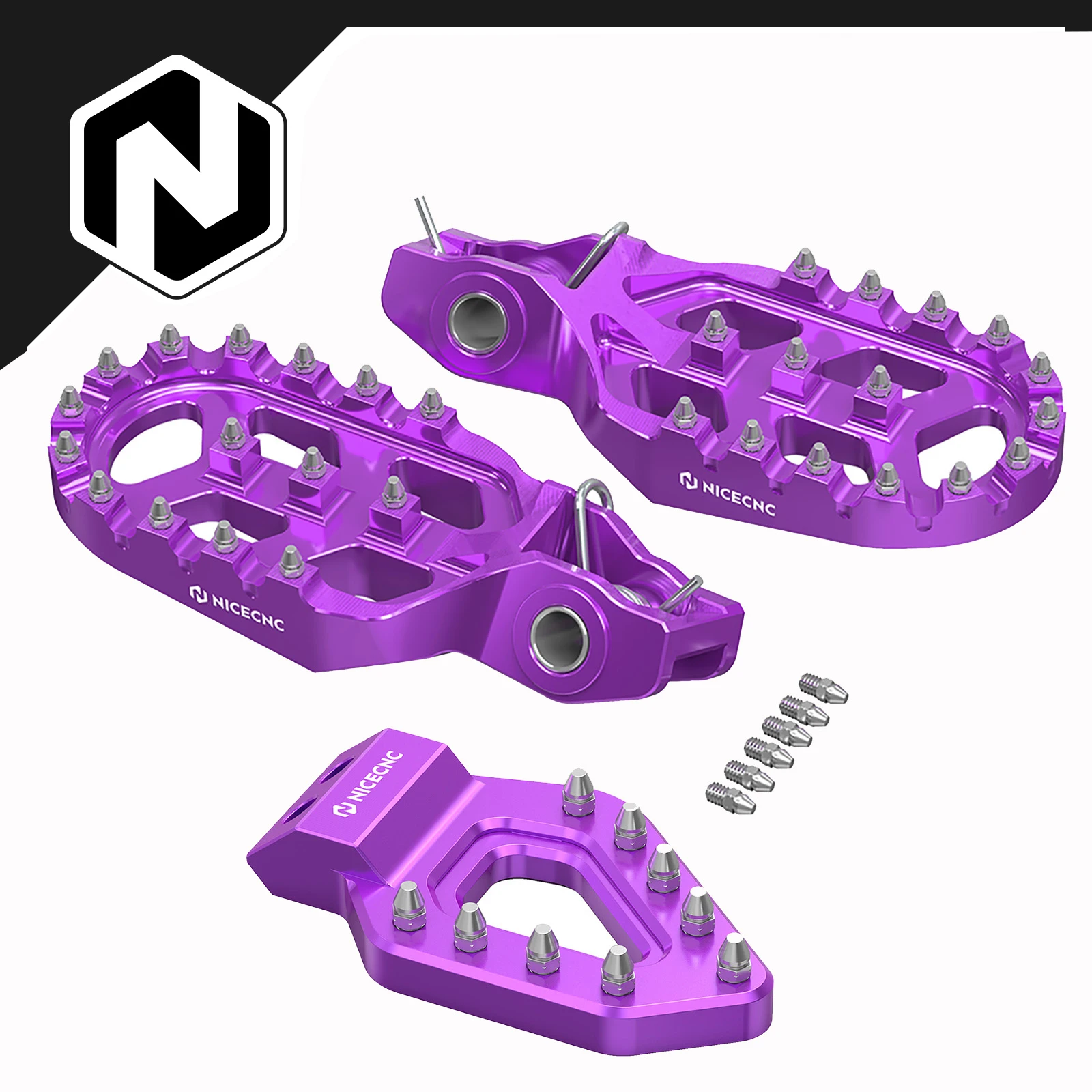 

NICECNC For Stark Varg EX MX 2024-2025 Electric Bike Forged Foot Pegs Footrests & Rear Brake Pedal Step Tip 6061 Aluminum Parts