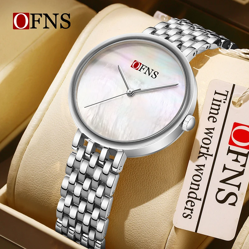 OFN7202S Reloj de cuarzo para mujer Beimu Esfera degradada 9,2 MM Cuerpo ligero 3ATM Reloj de moda elegante resistente al agua diario