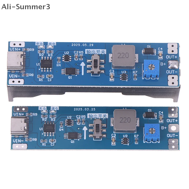3.7V 9V 12V Type-C Lithium Battery Charger/Discharger Booster/Regulator Module Boost Step Up Module UPS Power Supply