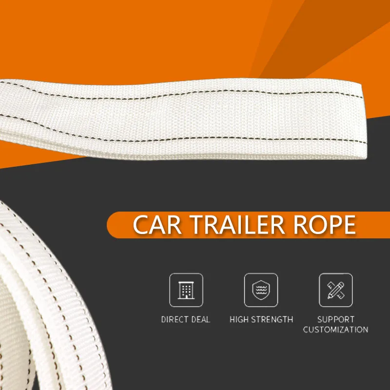 Atsafepro Tow Rope Anti-impact Belt Car Trailer Rope 10T 5m 7m Car Truck Suv General Tow Strap Automotive Accessories Tow Rope