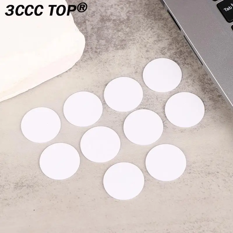 NFC Round Coin Labels regraváveis para jogo de telefone, preto e branco, Smart Cards, NFC, 504 Bytes, 25mm, NFC, NFC, 5PCs