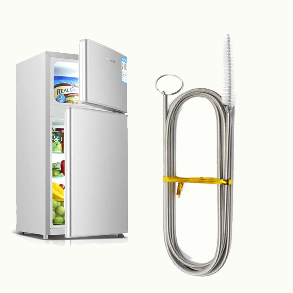 Refrigerator Drain Dredge Cleaning Set Long Flexible Refrigerator Scrub Brush Water Dredging Water Tube Cleaning Tool Coil Brush