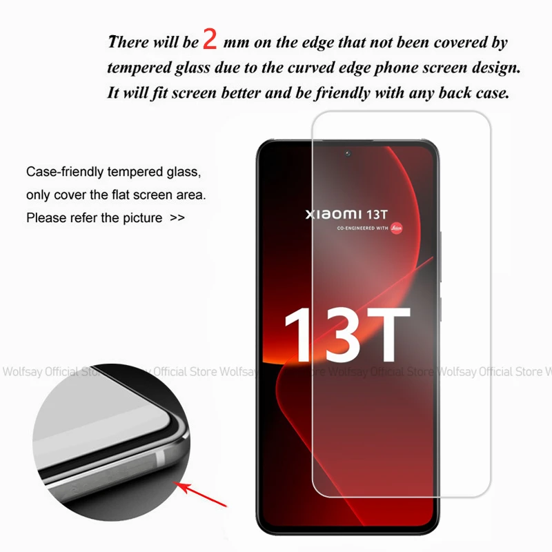 2/4PCS Screen Protector For Xiaomi 13T Tempered Glass Xiaomi 13T 13T Pro Full Glue Cover Protective Phone Glass For Xiaomi 13T