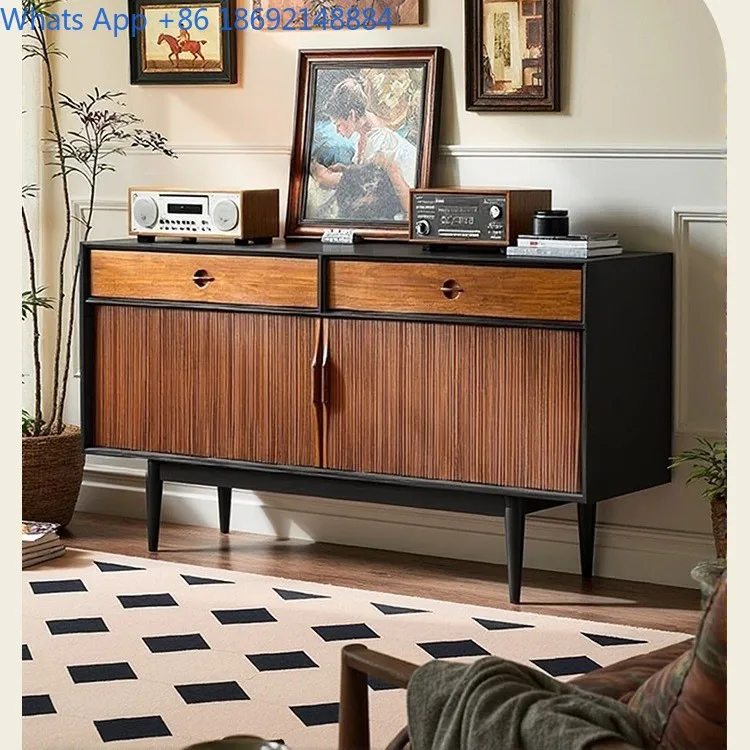 Vintage Style Solid Wood Sideboard Bedroom Chest Storage Cabinet Living Room Entryway Shelving Unit