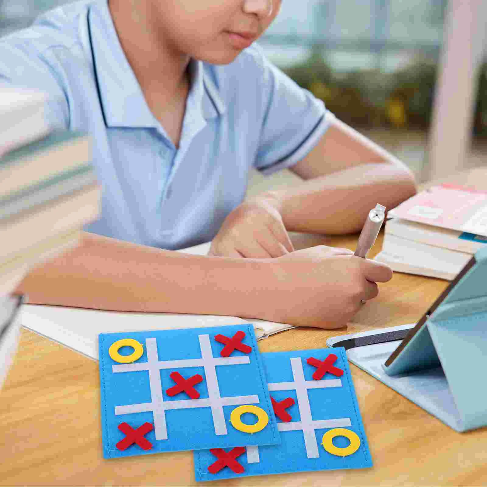 15 Pcs Mini Nine-square Chessboard Kids Ticktacktoe Family Game for Felt Child Children