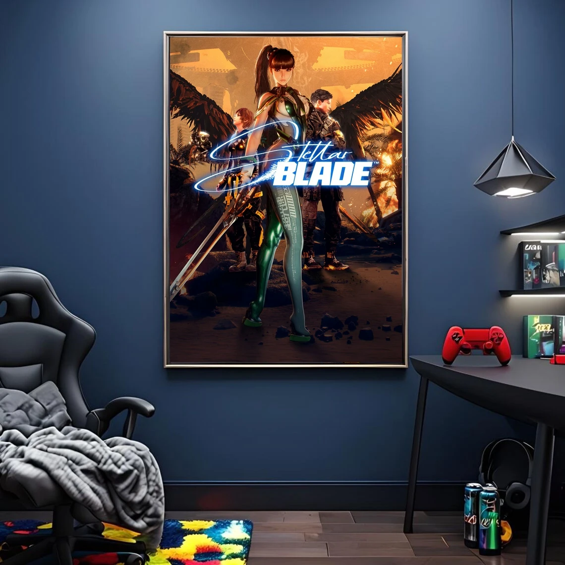 Stellar Blade لعبة فيديو ملصق غطاء قماش طباعة ديكور المنزل الفن طلاء جدران (بدون إطار)