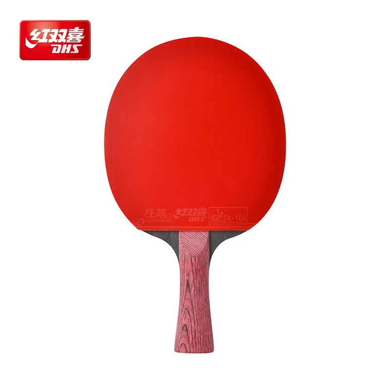 

Красные двойные ракетки для настольного тенниса DHS Star Diamond Series, профессиональные двухсторонние ураган, семь слоев из чистого дерева, 1 шт.