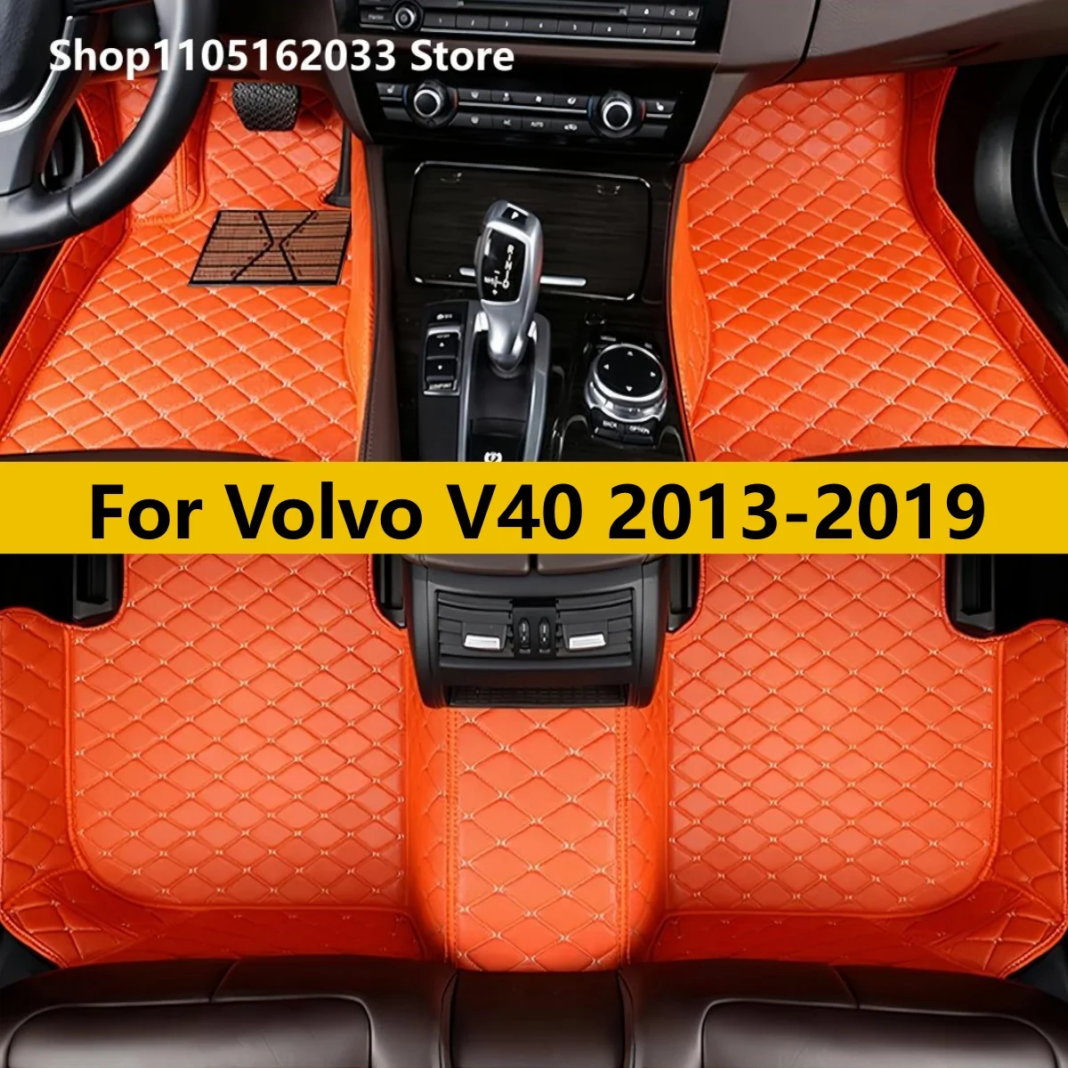 

Custom Car Floor Mats Fit For Volvo V40 2013 2014 2015 2016 2017 2018 2019 Auto Foot Carpets All Weather Waterproof Full Set Mat