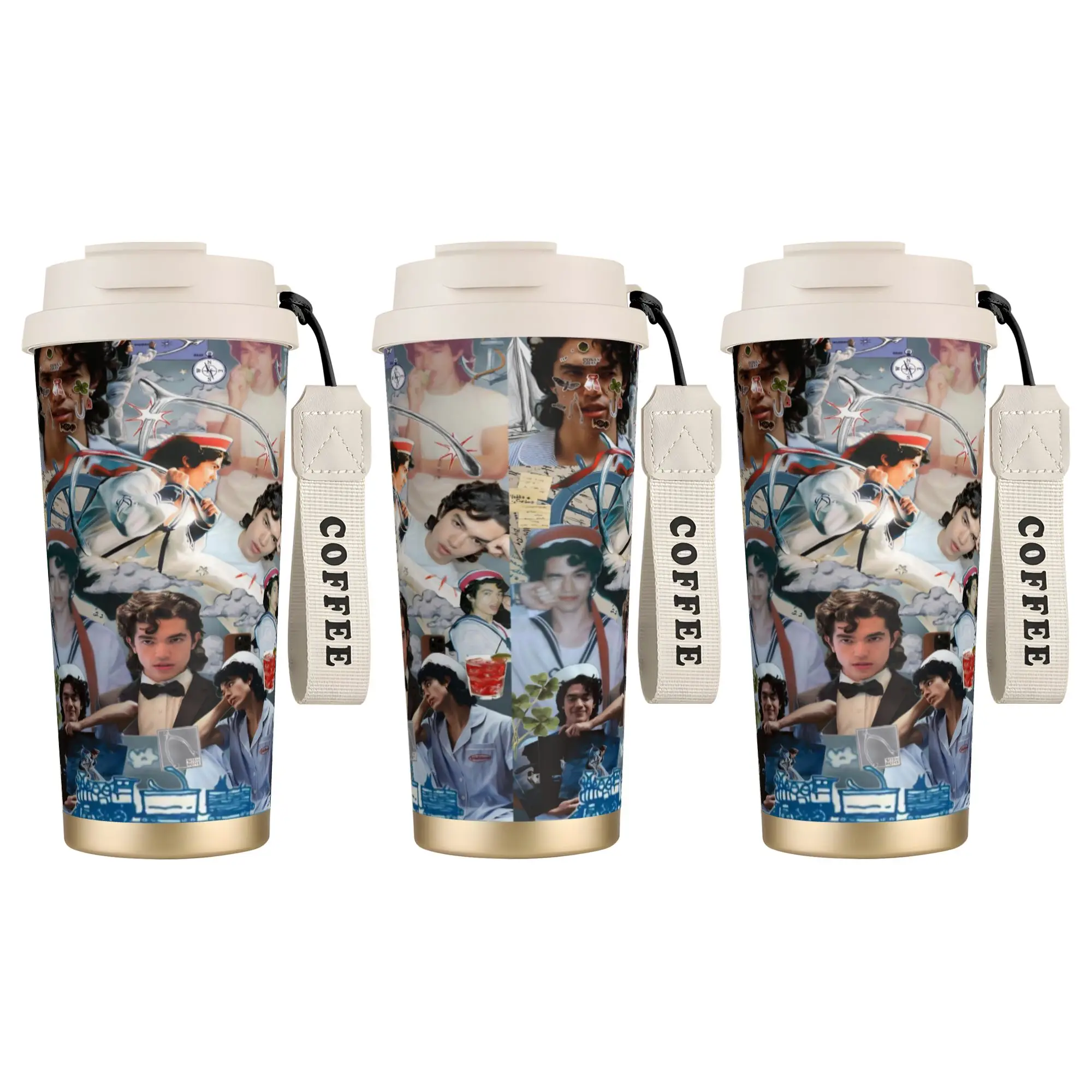 

Большая термокружка из нержавеющей стали с изображением Конана Грей, американского певца, для горячих напитков, портативная, для путешествий