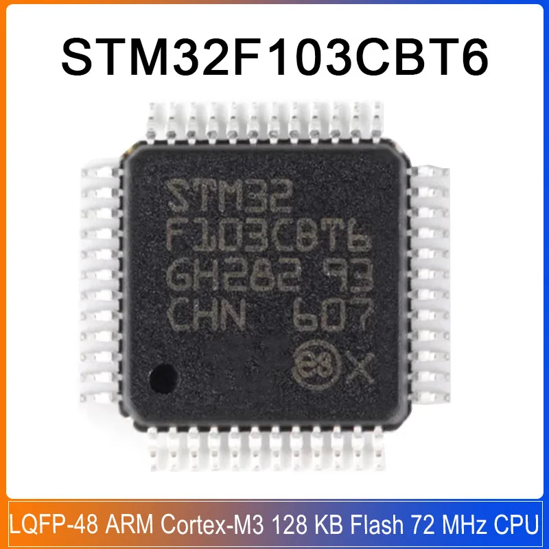 1-5PCS STM32F103CBT6  LQFP-48 STM32F103  STM32F 103CBT6 ARM Cortex-M3 MCU 128 KB Flash 72 MHz CPU 32-bit microcontroller -MCU