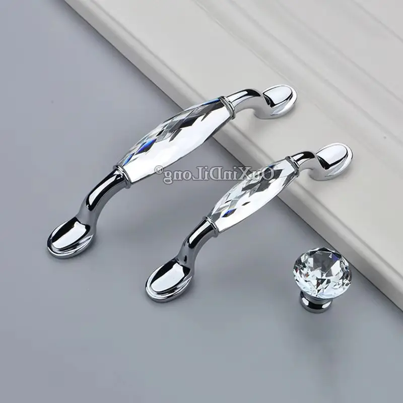 الفاخرة 10 قطعة الأثاث الكريستال الأوروبي يسحب مقابض مقابض أدراج خزانة خزانة خزانة مضمد خزانة مشروبات الباب يسحب