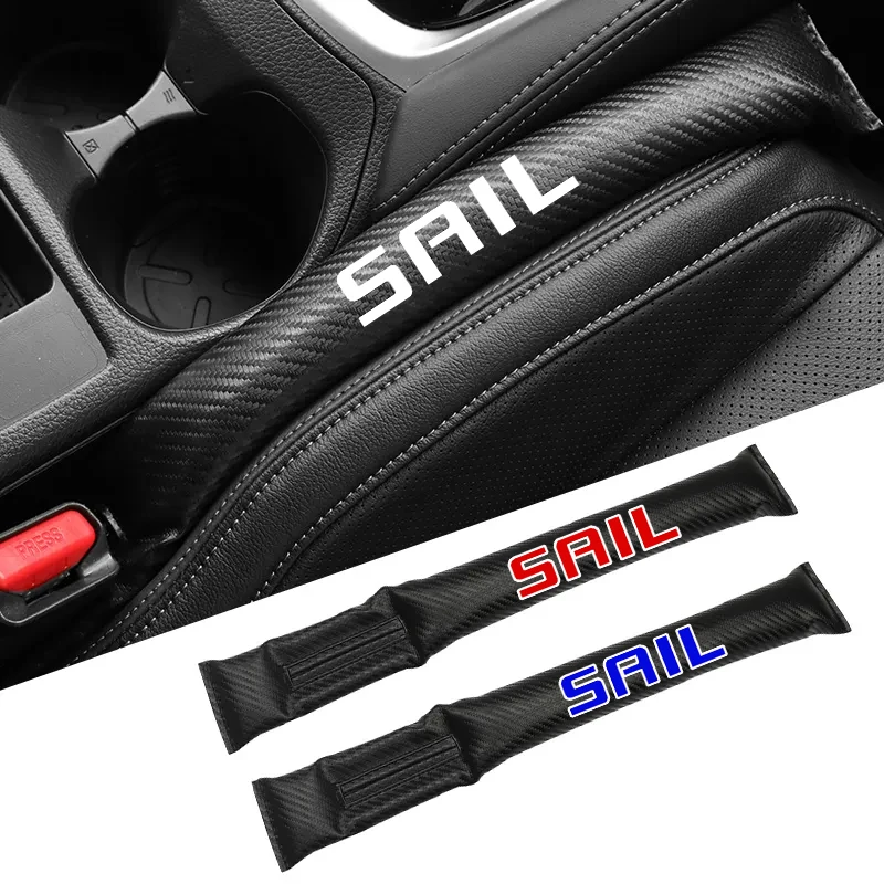 Carbon Fiber Car Interior Seat Gap Plug Filler Pad For Chevrolet Sail 2010 2011 2012 2013 2014 Accessories