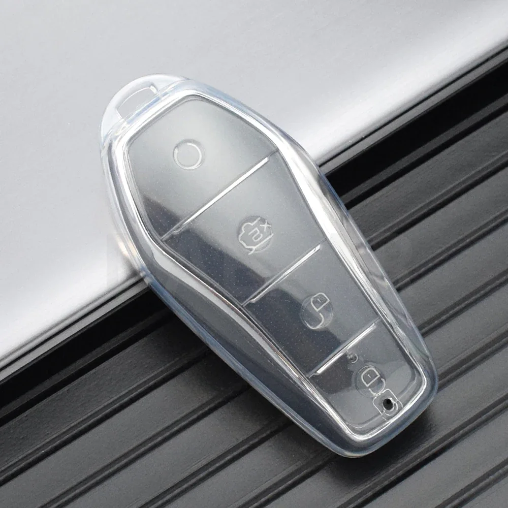Para BYD Song Plus Atto 3 Han EV Tang DM Qin Seal Dolphin soporte para mando a distancia TPU funda para llave de coche accesorios para llavero