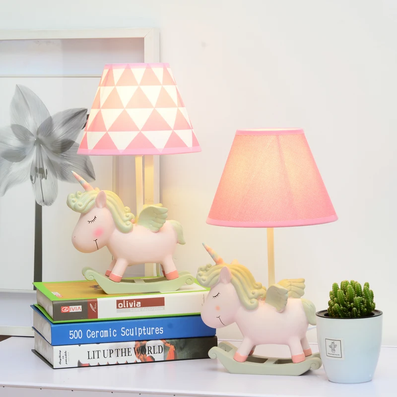 Children's desk lamp boy girl bedroom unicorn baby bedside night girl birthday gift pink desk