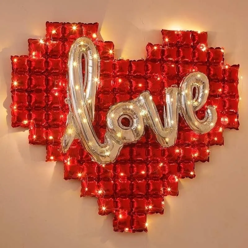 Large  60inch Standing Heart Bear Balloon Valentine's Day Party Decoration Photography Props Room Decoration Foil Balloon - view 6