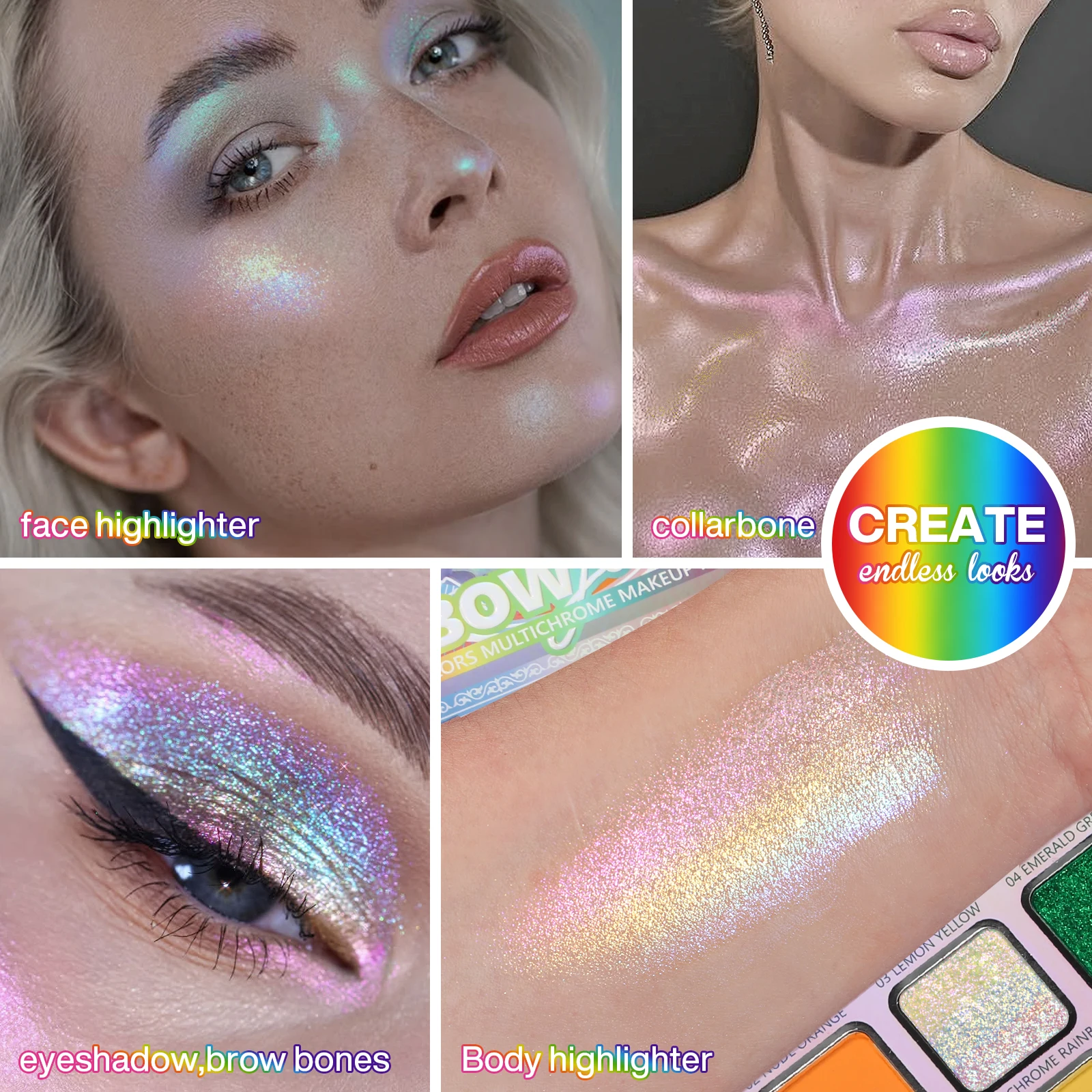 28 cores paleta de sombra de maquiagem para beleza & fosco metálico shimmer pérola glitter paleta de sombra de olho & arco-íris colorido olho ma
