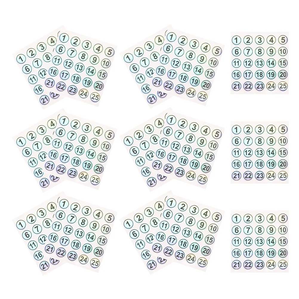

15 Sheets Waterproof Number Stickers Self-Adhesive Tear-Resistant Labels for Bottle Cups Container Numbering Decals