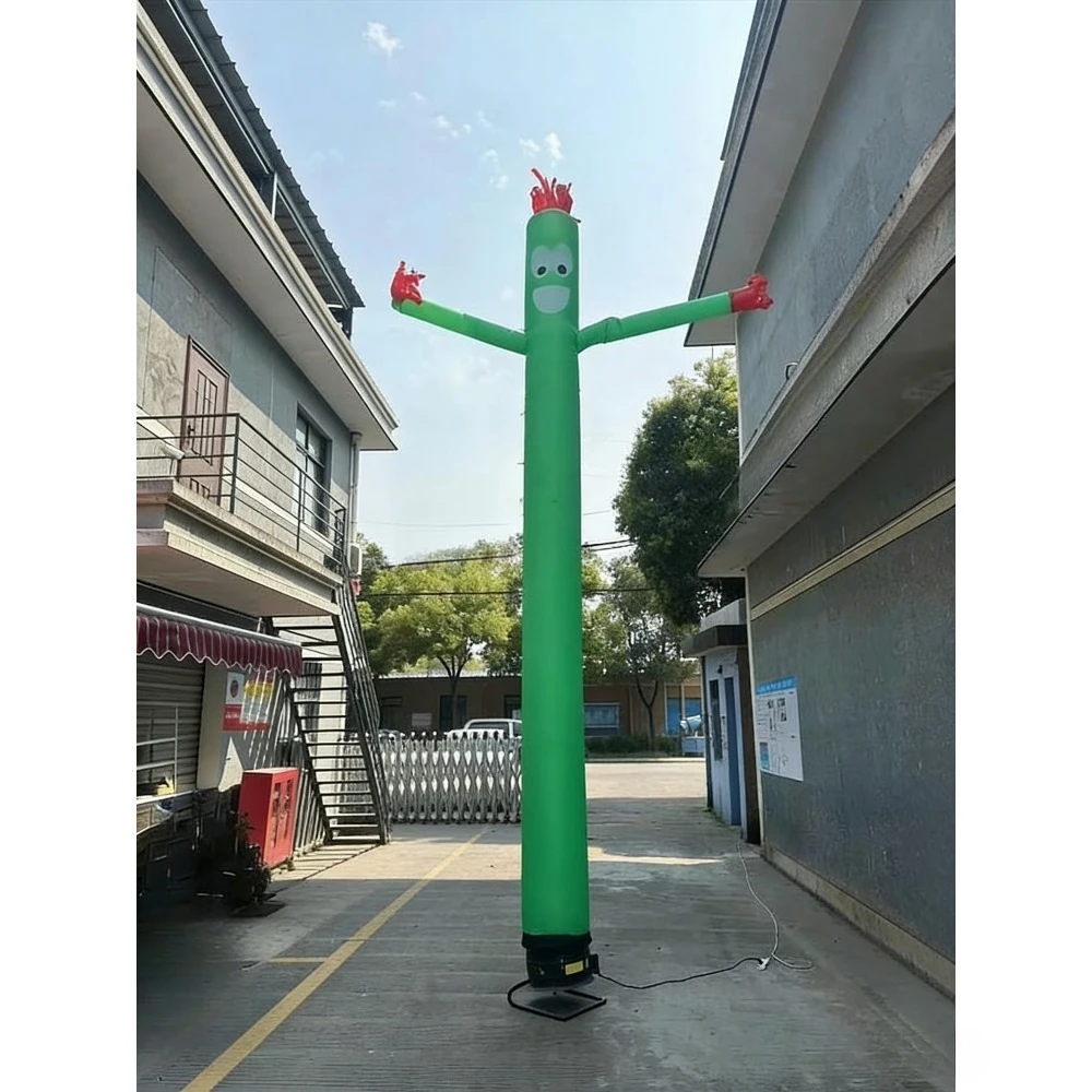 Green 20FT Aerial Dancer Inflatable Santa Sleigh Pipe Organ Festival Advertising Theme Event Decorations