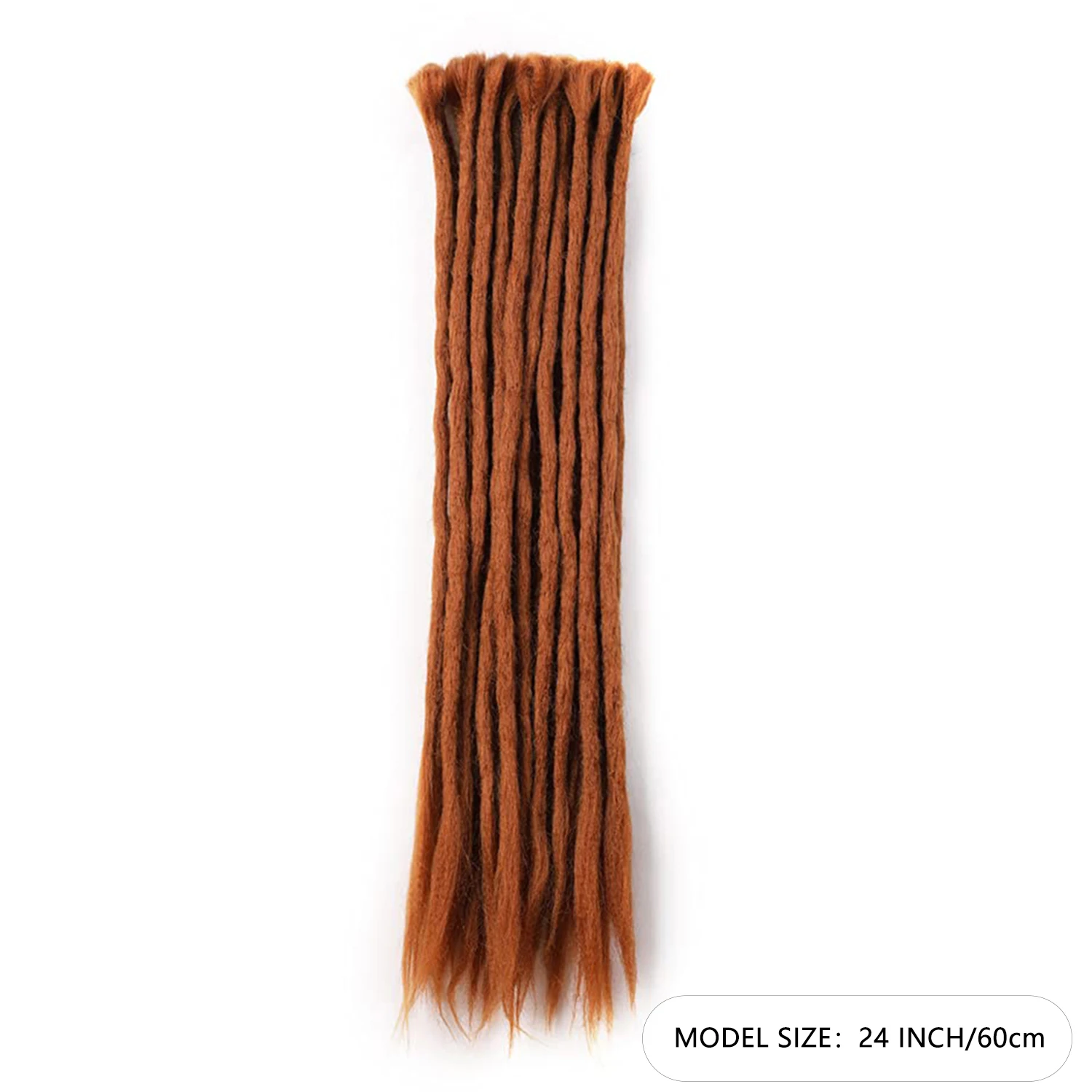 Black Synthetic Dreadlock Extensions （18Inch,24Inch 0.6 cm Width Thin） SE Dreads 8 Strands Handmade Reggae Style Loc Extensions