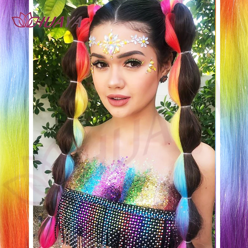 Cabello trenzado sintético ombré, 30 pulgadas, 1 paquete, extensiones trenzadas coloridas Jumbo preestiradas para mujeres