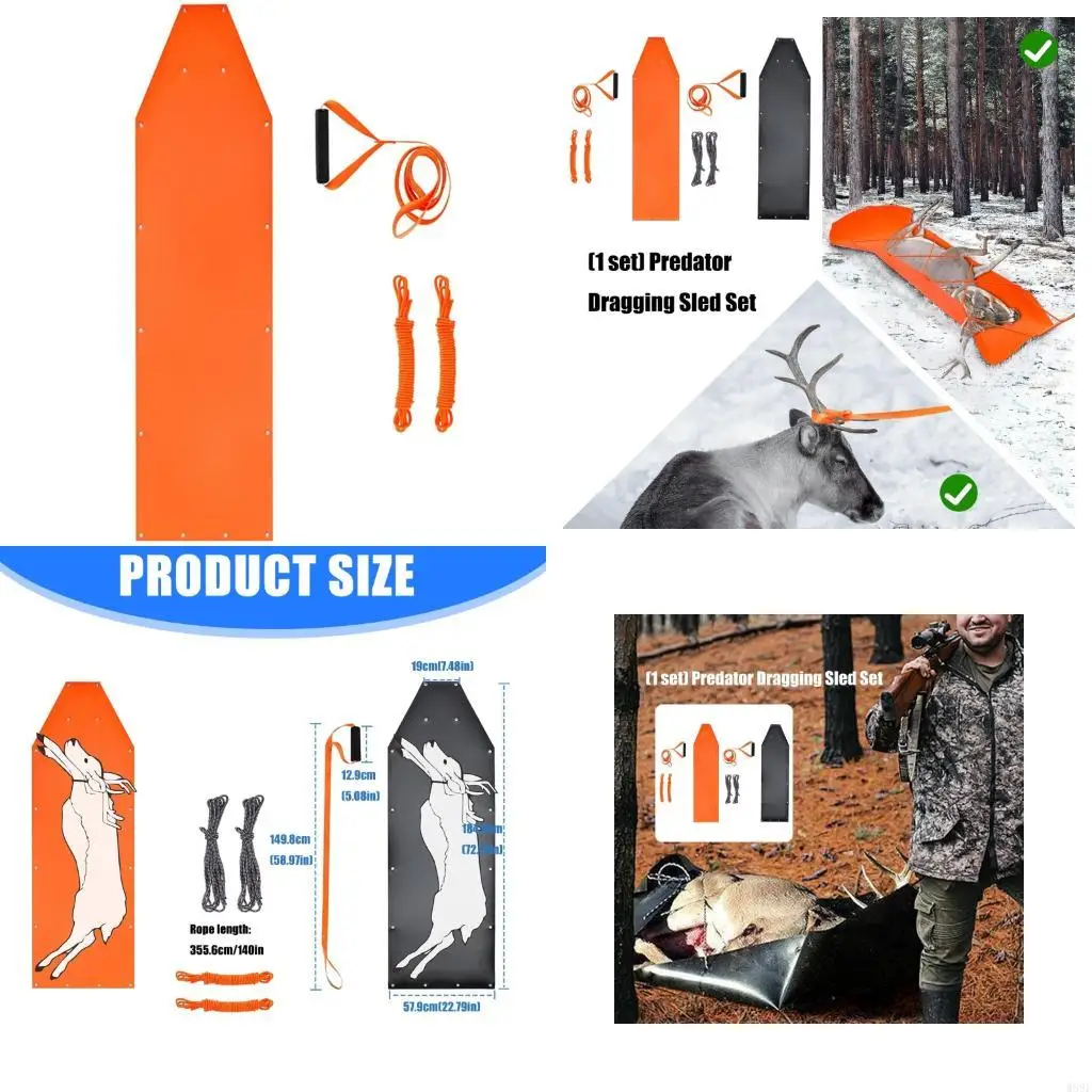 

Heavy Type Sled For Effortless Game Transport With 500lb Capacity W89F