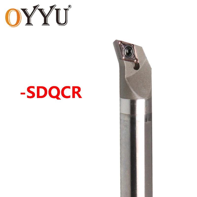 

OYYU SDQCR C10K-SDQCR07 C16Q-SDQCR11 Токарный станок с ЧПУ C10K C12M C16Q C20R SDQCR07 SDQCR11 Внутренние токарные инструменты Твердосплавные вставки