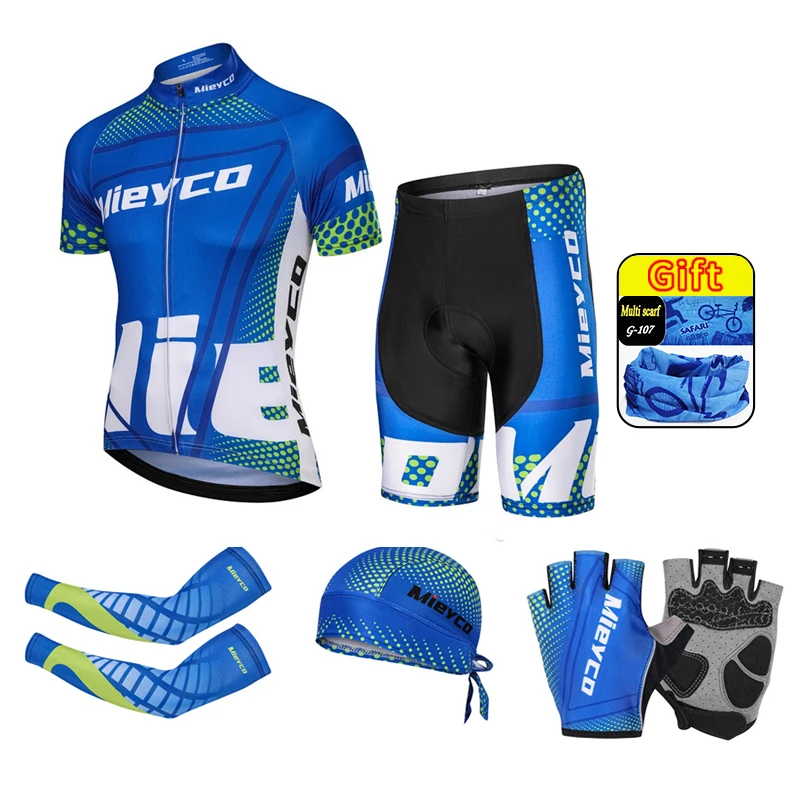 Men's Breathable Cycling Jersey Set, Tracksuit, MTB Racing Sport, Bicycle Outfit, Short Bike Clothing, Summer