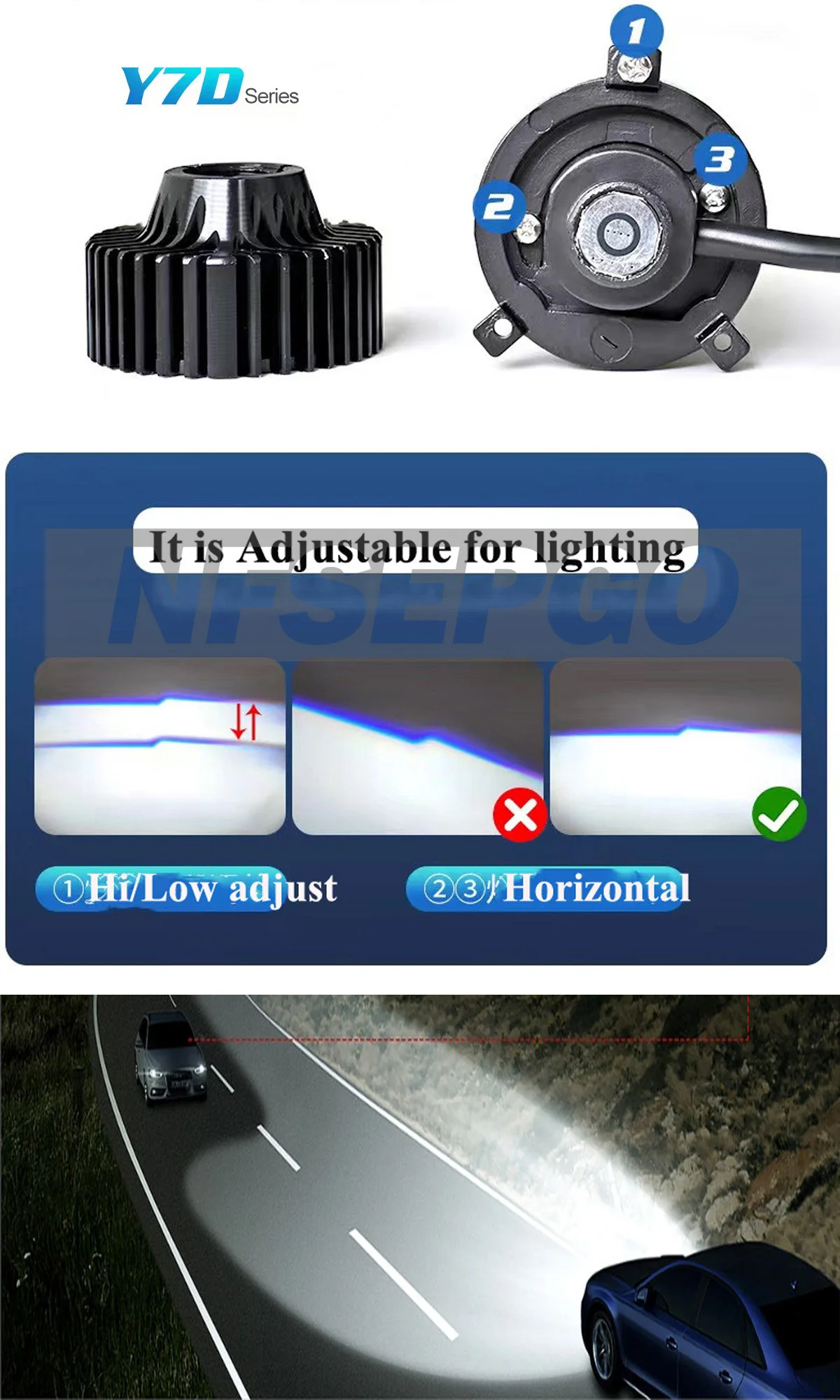 Y7D 120W H4 Headlights Car H4 LED Mini Projector Lens 6000K High Low Beam Turbo Fan Auto LED H4 Lamp LHD RHD 12V 24V