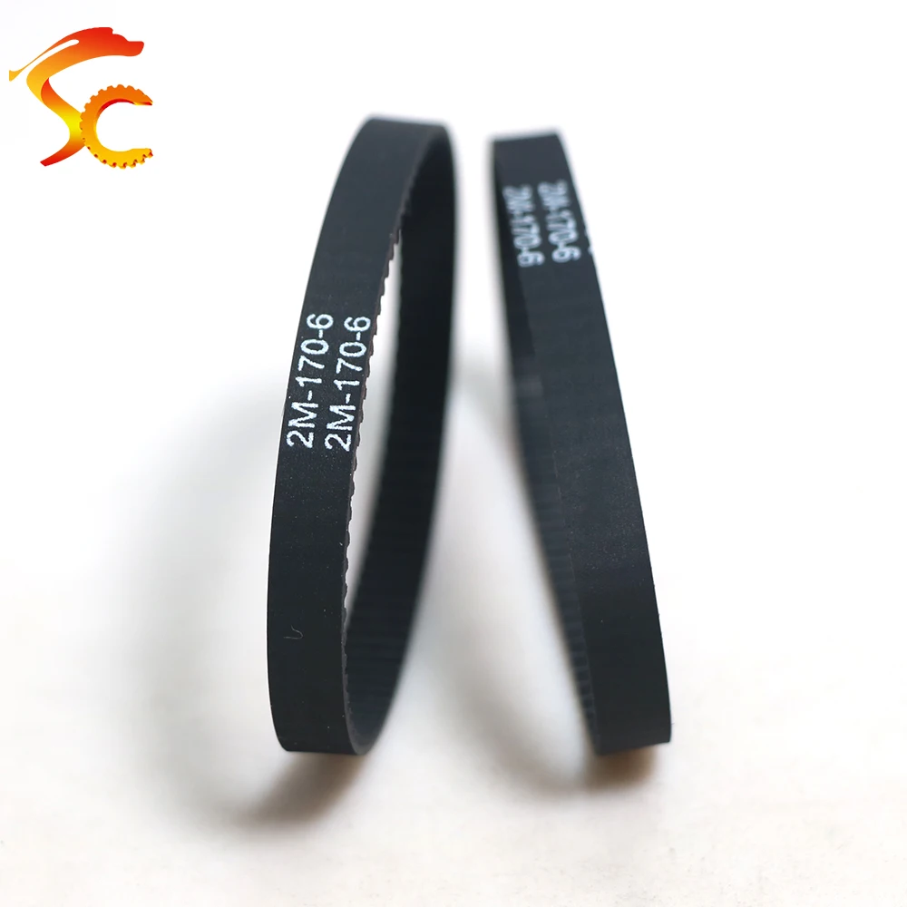 ONEFIRE Rubber Circular Arc tooth synchronous belt GT2 170/172/174/176/178 Closed loop belt width 3/6/9/10 mm