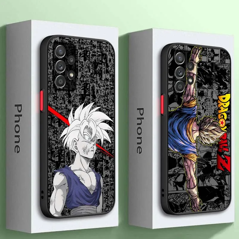 

Dragon Ball Popular Art Phone Case For Samsung A73 A72 A71 A55 A54 A53 A52 A51 A35 A25 A15 A14 5G Frosted Translucent