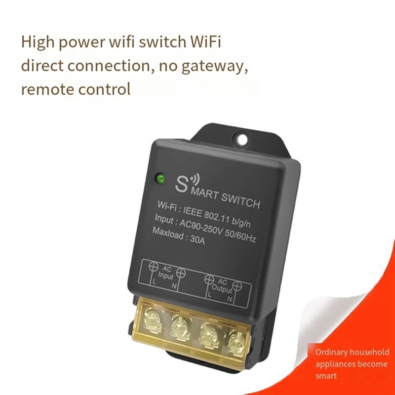 Controle Remoto Sem Fio Ligar e Desligar Interruptor, Interruptor Wi-Fi Em Casa, Disjuntor DIY, Funciona com Alexa Casa, 30A, AC 90-250V
