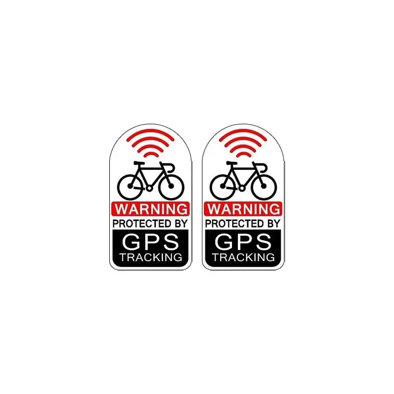 53mm*30mm 2PCs GPS Protected Tracking Warning Sticker Bicycle Bike Theft Prevention