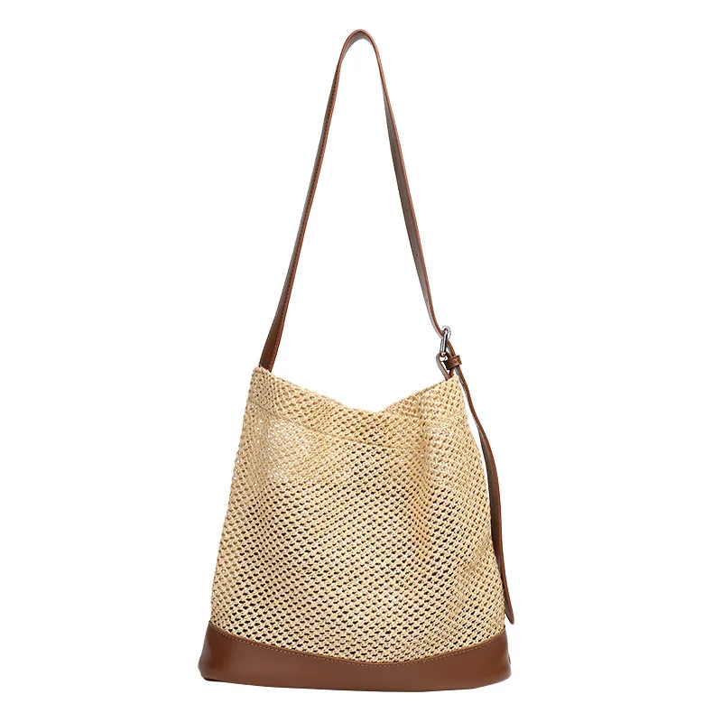 

Summer Straw Bag Big Weave Handbags Beach Shoulder Bags Vocation Tote HandbagsTravel Bag for Women