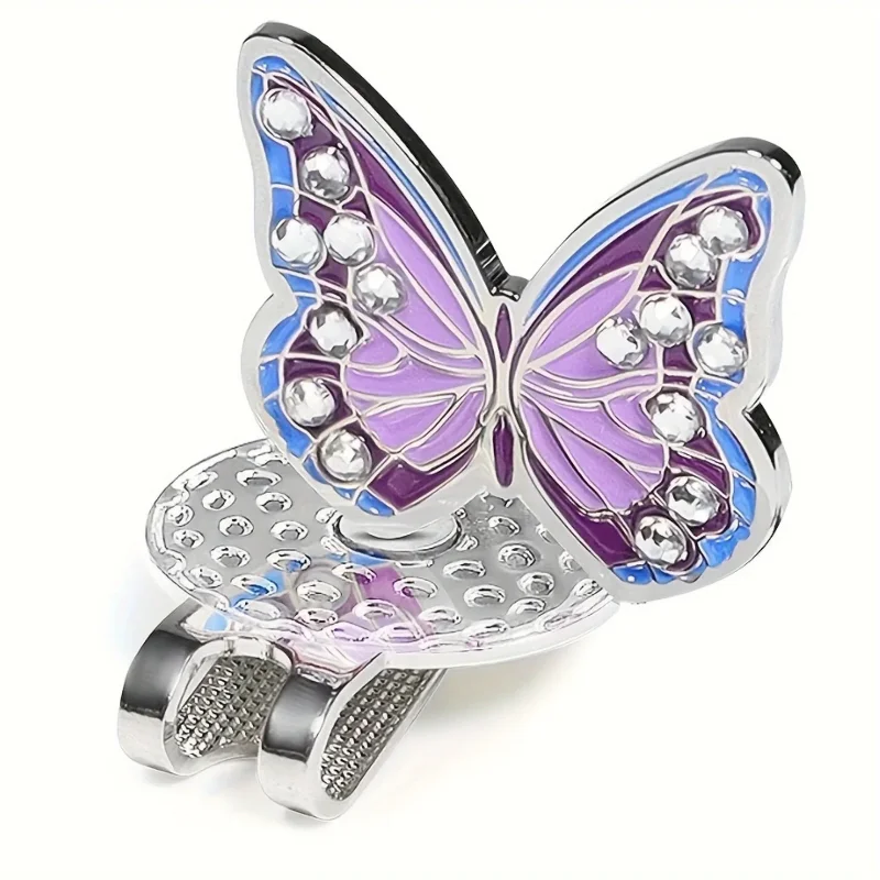

Rhinestone Butterfly Shape Ball Cap Marker with Magnetic Hat Clip , Ideal Gift for Men and Women Golf Enthusiasts