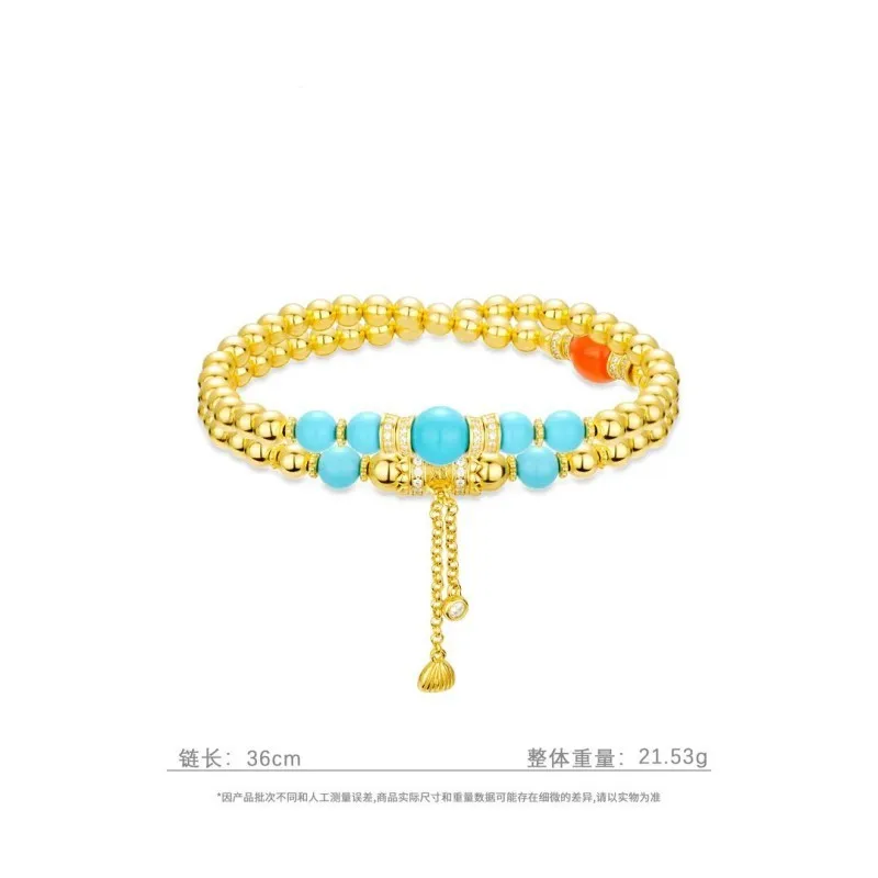 ZOCA Hot Sale Real 925 Sterling Silver Bracelets Blue Stones two Layers Fine Jewelry Trendy Women Friendship Bracelets for Lady