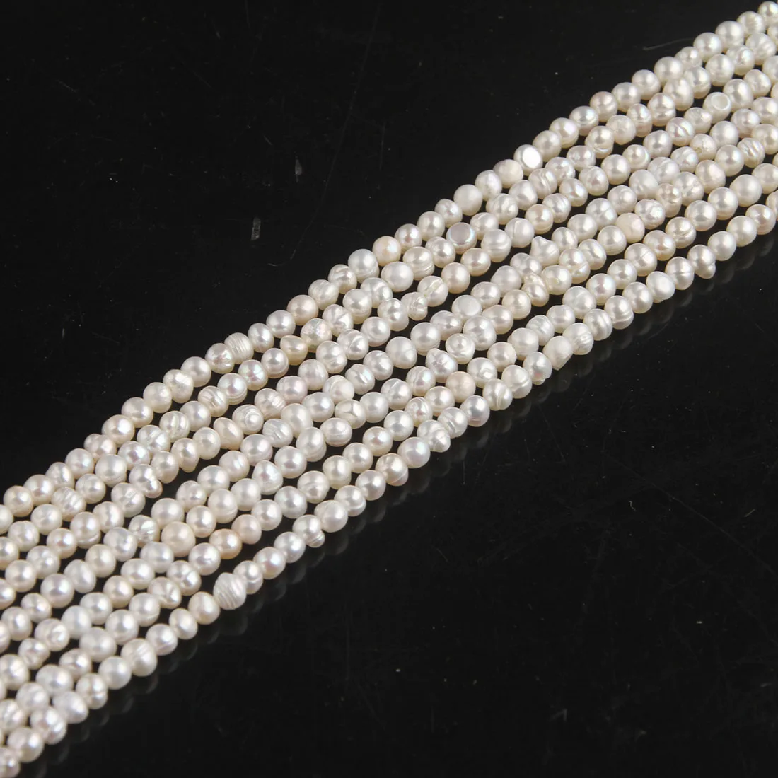 Grade AA  3-4mm Natural Freshwater Pearl Beads White Potato Pearl Loose Beads For DIY Necklace Bracelat Jewelry Making Finding