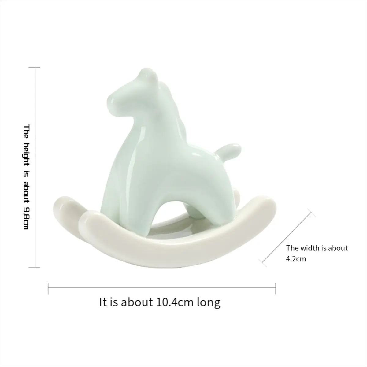

A32I Ceramic Rocking Horse Statue for Home, Modern Art Sculpture for Table Shelf Decor, Aesthetic Figurine Desktop Ornament,C