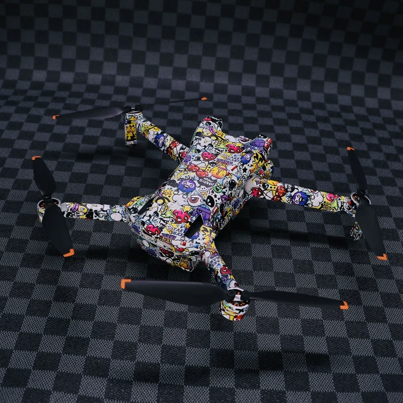 Naklejki pcv dla DJI Mini 3 Drone skóry całego ciała pilot naklejki odporna na zarysowania wodoodporne kolorowe folia zabezpieczająca przed zarysowaniem — zdjęcie produktu 4
