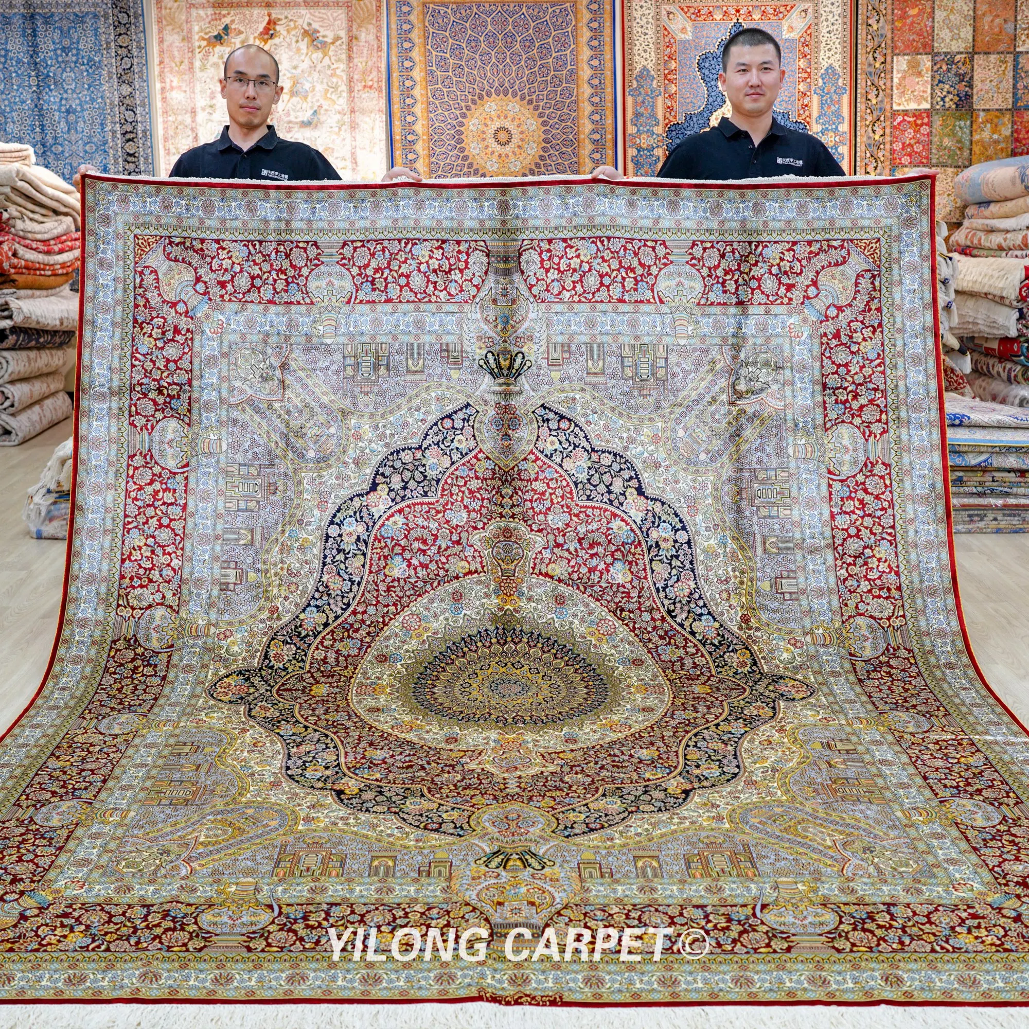 244x305cm Exquisite Oriental Home Decoration Classic Handmade Persian Silk Carpet For Sale (TJ594A)