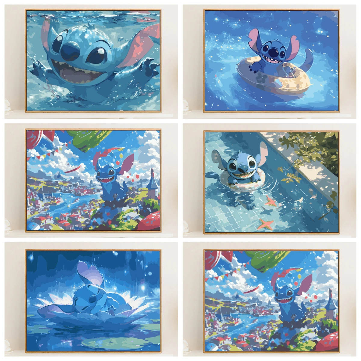 Pintura al Óleo Digital DIY de Steve, Pintura Acrílica Pintada a Mano, Colorear a Mano, Dibujos Animados, Pintura para Pasar el Tiempo