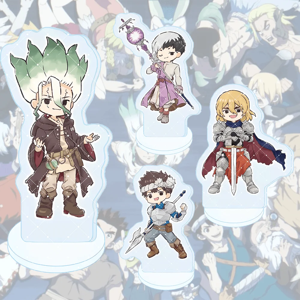 

Dr. Stone Anime High Quality 10cm Q Version Senku Ishigami Acrylic Stand Keychain Cute Bag Pendant Gift for Anime Lovers
