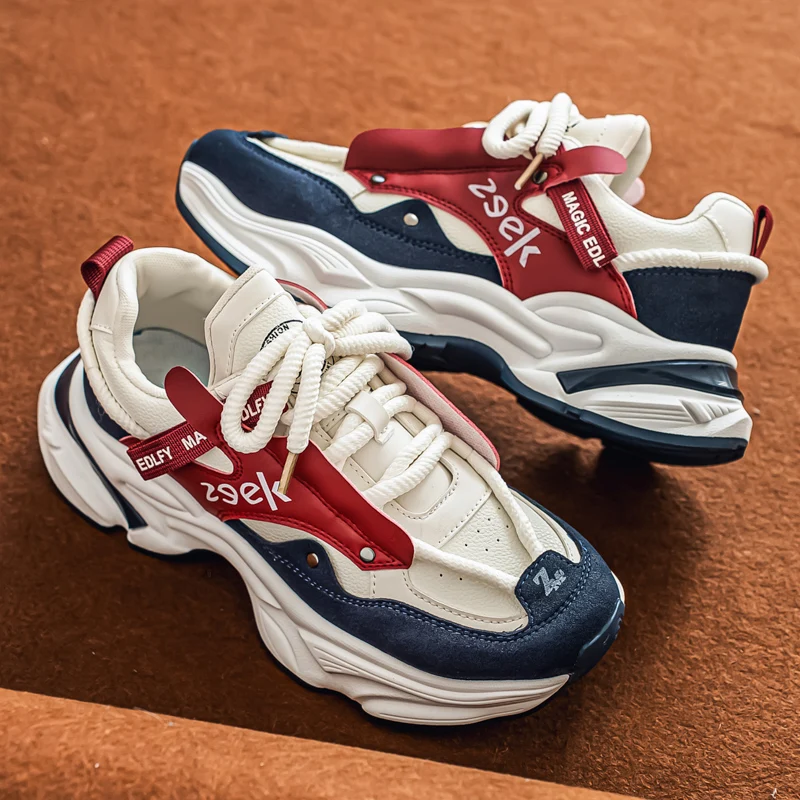 Parzival الرجال أحذية رياضية منصة جلدية حذاء كاجوال عداء المدربين الرياضة في الهواء الطلق احذية الجري متعطل Zapatillas De Deporte