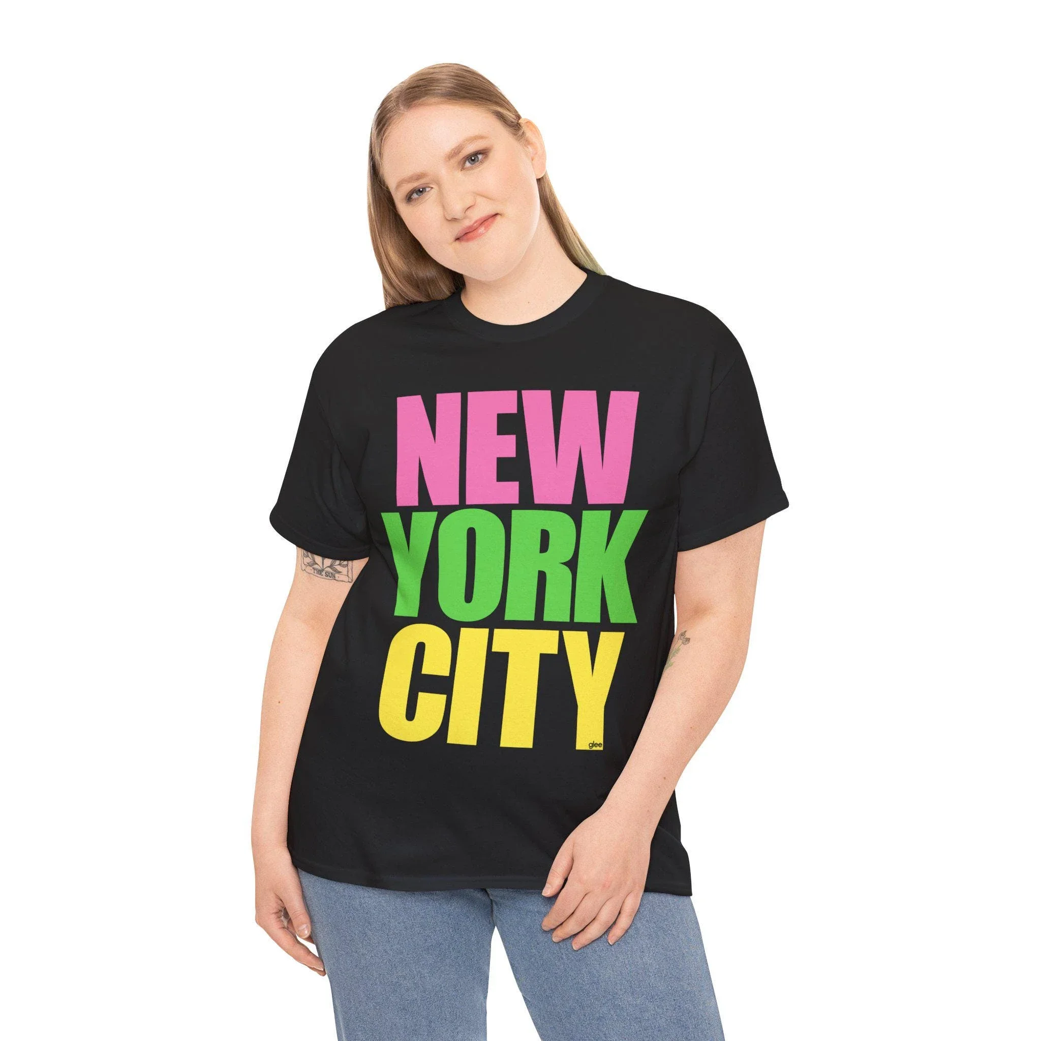 2026 Sommer Damen-T-Shirt „Glee New York City“, bedrucktes T-Shirt mit Rundhalsausschnitt – Detail 7