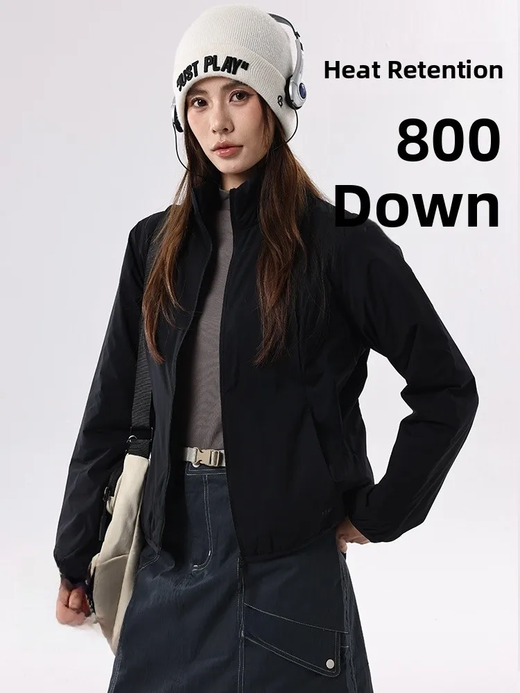 

Куртка Banana Le Stand Collar Air Fce Jaet CL00: осенне-зимняя, свободная, легкая, хлопковая, теплая, ветрозащитная