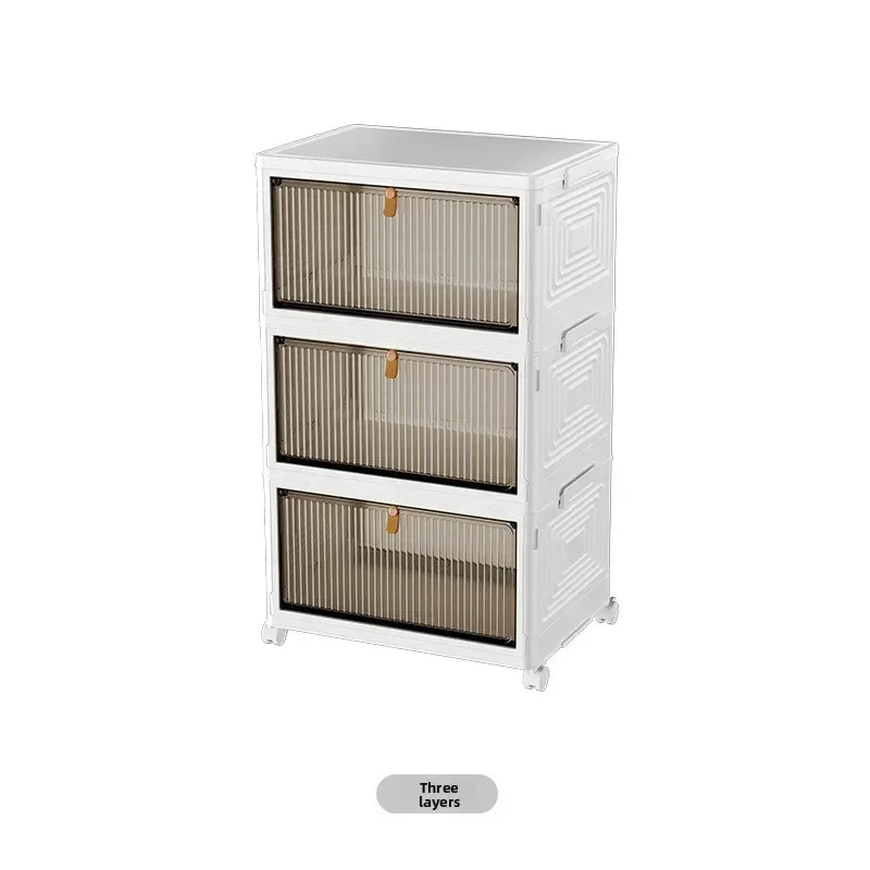 Transparent folding shoe box storage box installation-free artifact shoe rack dust-proof dormitory assembly plastic simple shoe