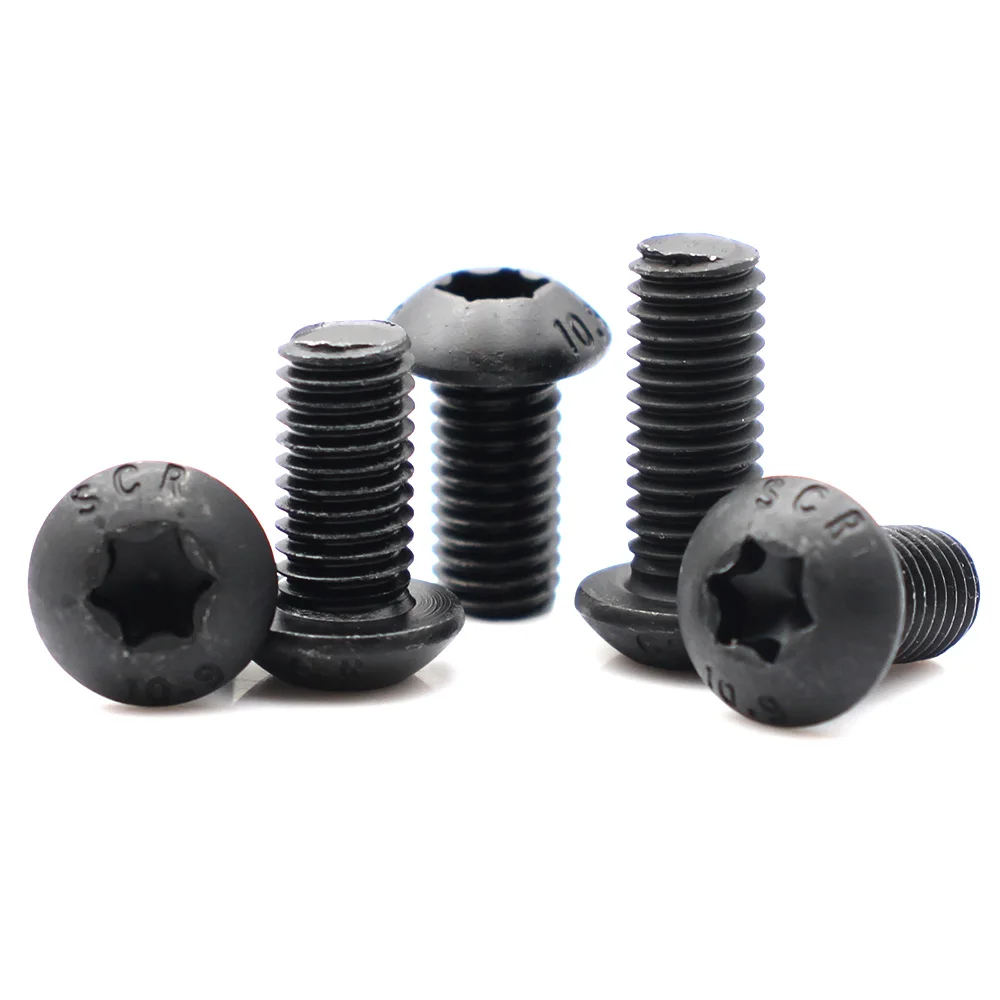 Torx Button Head Screws 10.9 Grade Alloy Steel Six Lobe Star Drive Machine Bolts M2 M3 M4 M5 M6 M8 M10 5/10/25/50pcs