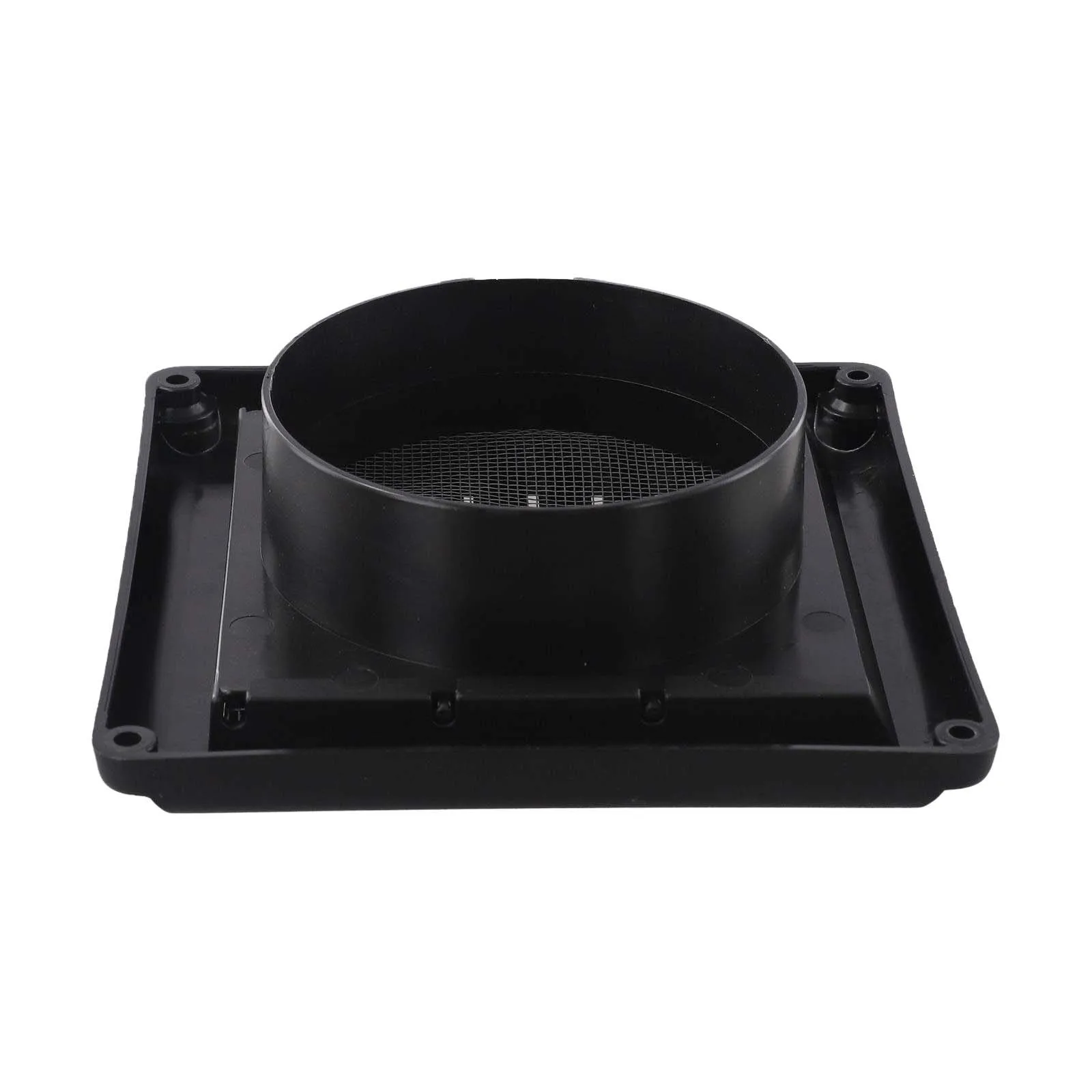 Black Plastic Vent with Mesh Designed for Wall Ceiling or Floor Installation to Improve Indoor Air Ventilation